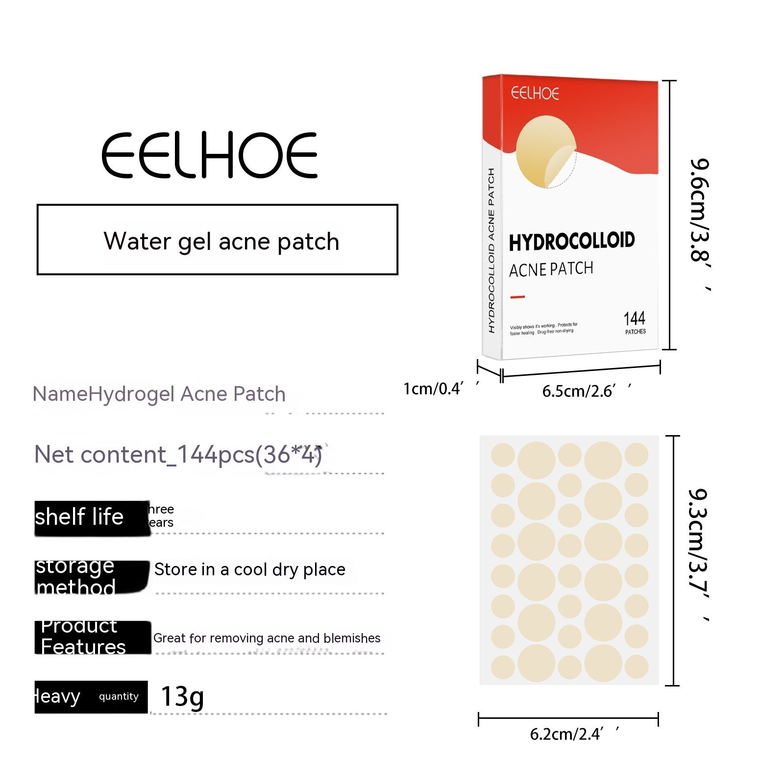 Hydrogel Acne Patch with Invisible Breathable Repair 144pcs - Magic invisible breathable repair hydrogel acne patch