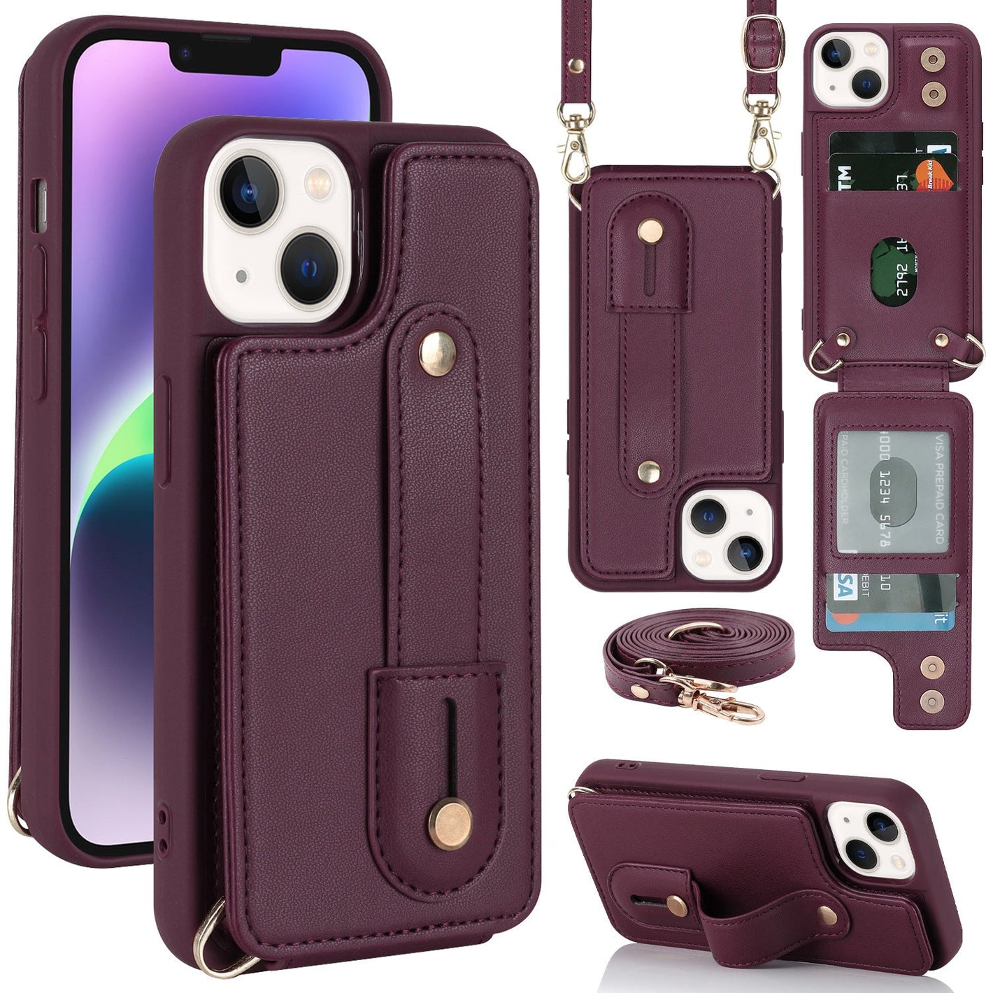 iPhone 16 Pro Max Case with Card Holder and Anti-Fall TPU Cover - Teleplus Phone cover card holder phone case