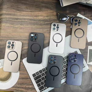 iPhone 16 Series Metal Frame Magnetic Shockproof Phone Case - Teleplus iphone16 series metal frame magnetic phone case