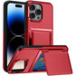 iPhone Shockproof Card Holder Case TPU PC Protective Cover Multiple Colors - Teleplus