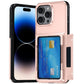 iPhone Shockproof Card Holder Case TPU PC Protective Cover Multiple Colors - Teleplus