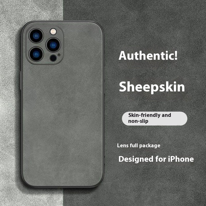 iPhone Simple Sheepskin Mobile Phone Shell with Stylish Lamb Design - iphone simple sheepskin mobile phone shell high