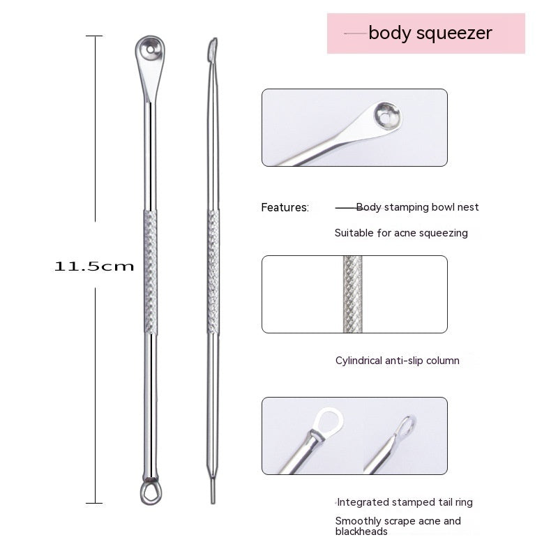 Stainless Steel Acne Needle Suit with Iron Box for Skin Care and Pimple Treatment - Tackle Pimples Tools iron box