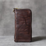 Italian Cowhide Long Wallet with Mobile Phone Bag for United States Buyers - That Time Travelled From Your Granddad’s