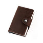 Italian Cowhide Storage Box with USB Interface in Black Coffee Brown - Vintage Crazy Horse Wallets Made from Imported