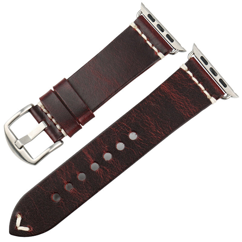 Italian Oil Wax Leather Watch Leather Strap - Italian Oil Wax Leather Strap for Watches