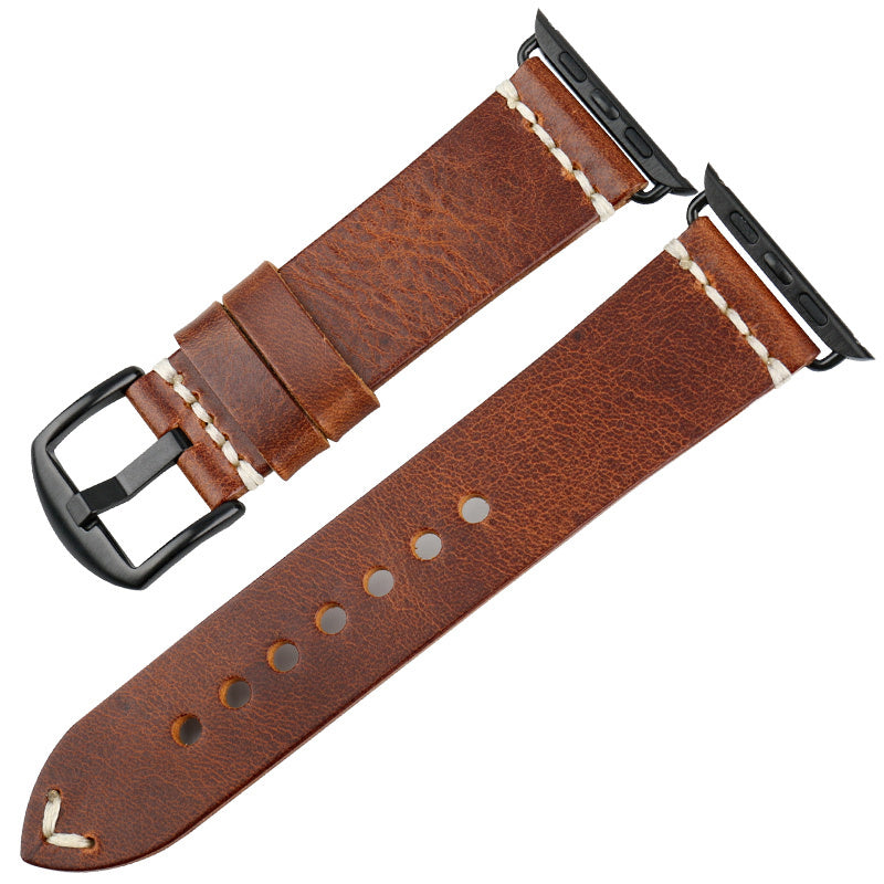 Italian Oil Wax Leather Watch Leather Strap - Italian Oil Wax Leather Strap for Watches