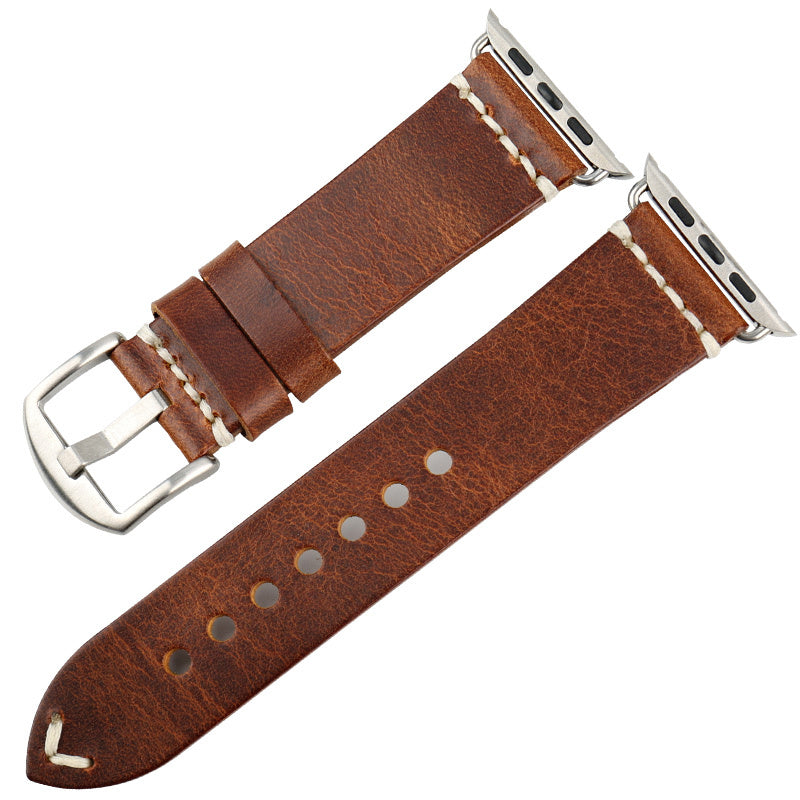 Italian Oil Wax Leather Watch Leather Strap - Italian Oil Wax Leather Strap for Watches