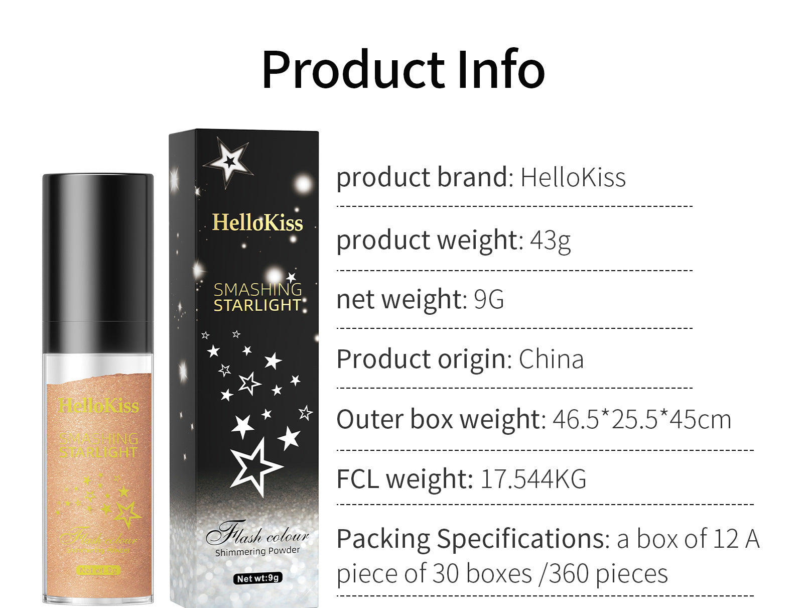 Ivory White Body Highlight Powder for Contouring and Repair - Teleplus body highlight powder repair