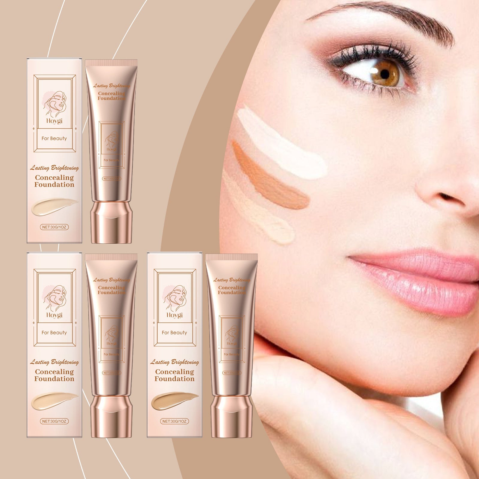 Ivory White Liquid Foundation for Concealing and Moisturizing Skin - Teleplus concealing foundation moisturizing