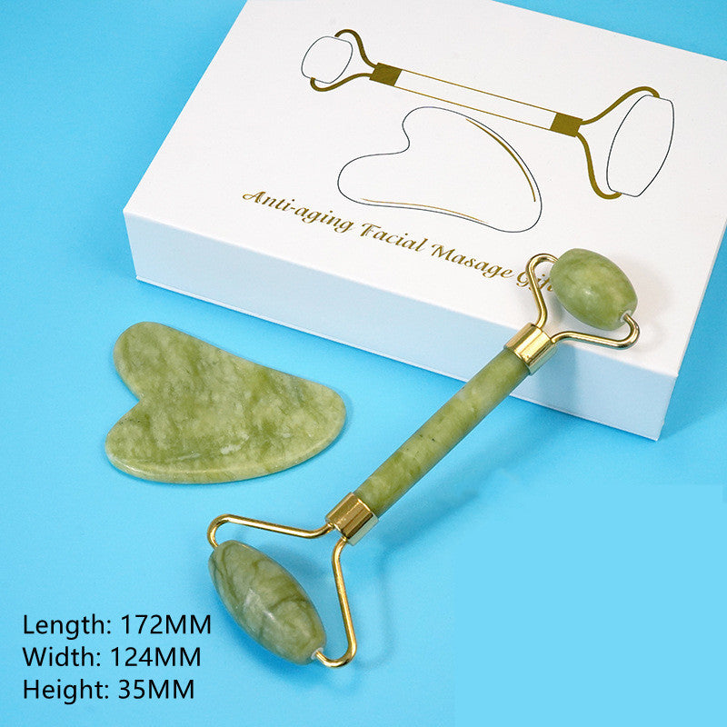 Heart-Shaped Zinc Alloy Massage Tool for Physiotherapy Scraping and Jade Roller - Laughs Relaxation jade roller