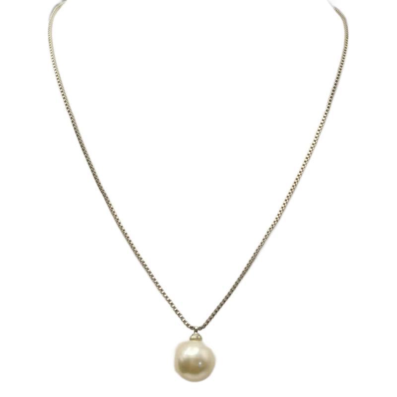 Japanese And Korean Style Oval Artificial Pearl Pendant Ins Light Luxury High-grade Necklace