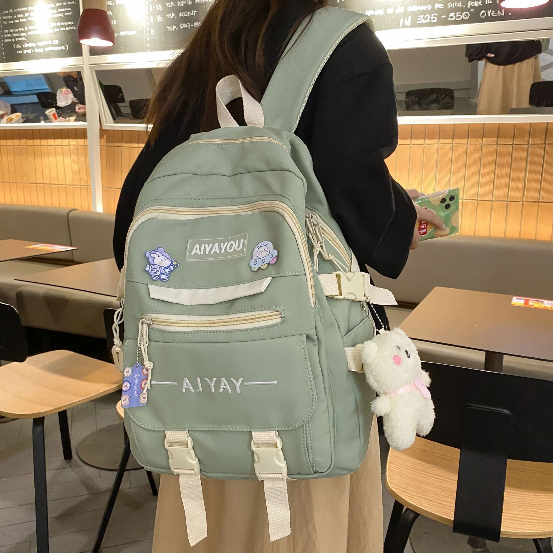 Japanese Computer Large Capacity Backpack - Bagging It: Large Capacity Backpack in Light Green