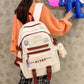 Large Capacity Backpack with Polyester Letters and Badge Pendants for United States - Bagging It: in Light Green large