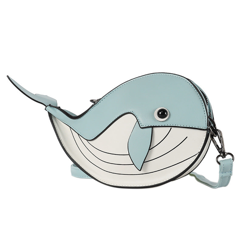 Japanese Cute Cartoon Whale Crossbody Bag with Dancing Design - Teleplus japanese cute cartoon dancing whale crossbody