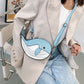 Japanese Cute Cartoon Whale Crossbody Bag with Dancing Design - Teleplus japanese cute cartoon dancing whale crossbody