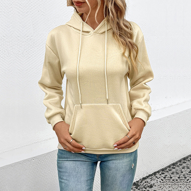 Japanese Korean Casual Pullover Sweatshirt with Pockets Polyester Unisex