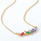 Japanese Light Luxury Rainbow Candy 925 Silver Necklace - Sparkle Like a Unicorn with Rainbow Candy Necklace