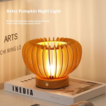Japanese Retro Pumpkin Small Night Lamp for Bedroom Light Decor - bedroom light japanese retro pumpkin small night lamp