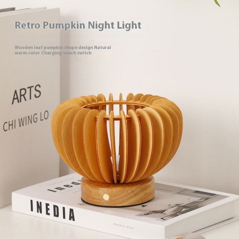 Japanese Retro Pumpkin Small Night Lamp for Bedroom Light Decor - bedroom light japanese retro pumpkin small night lamp