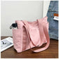 Japanese Style Solid Color Tote Shoulder Bag Casual Nylon for Daily - Use japanese style solid color tote shoulder bag