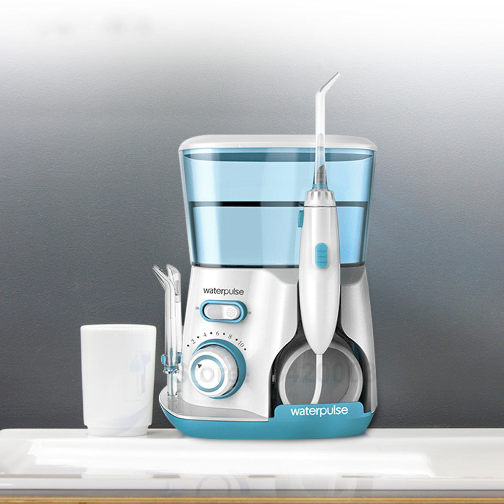 Jian Shi Bao Electric Tooth Cleaner with 5 Nozzles and 800ml Tank - Flossinator for Sparkling Smile Fun jian shi bao
