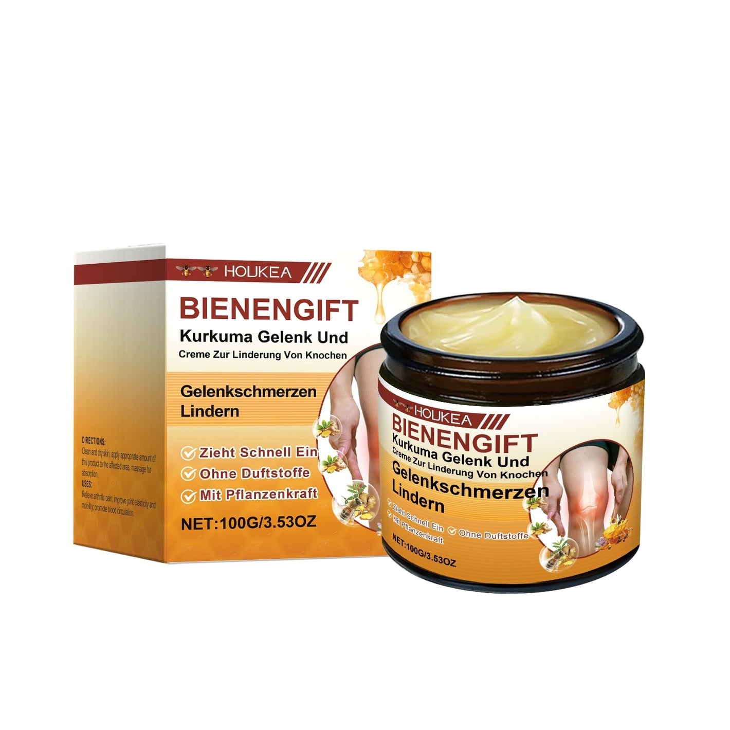 Joint Relief Cream with Bee Venom and Turmeric Root Extract - joint relief cream turmeric root extract bee venom