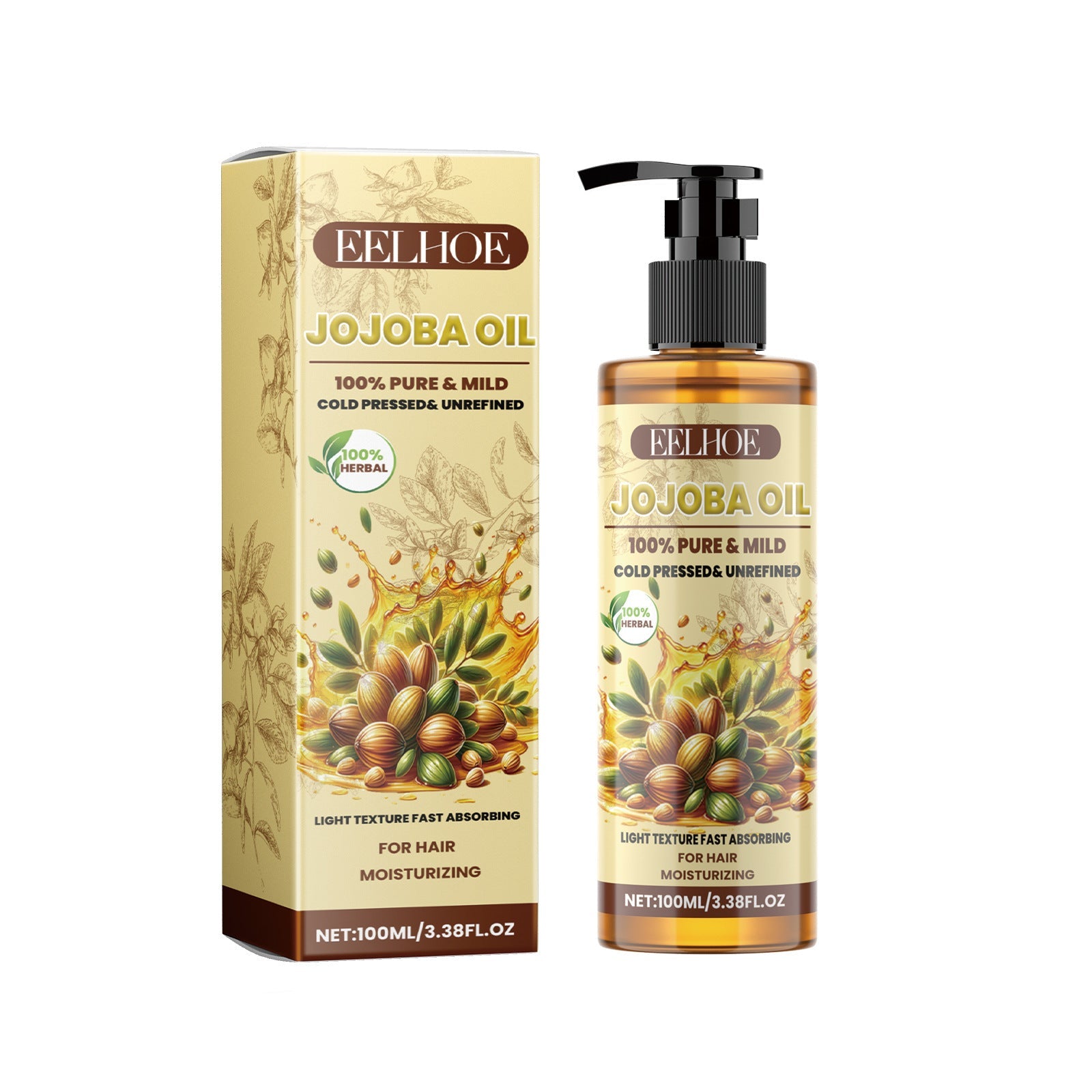 Jojoba Hair Care Essential Oil for Soft Healthy 100ml - jojoba hair care healthy essential