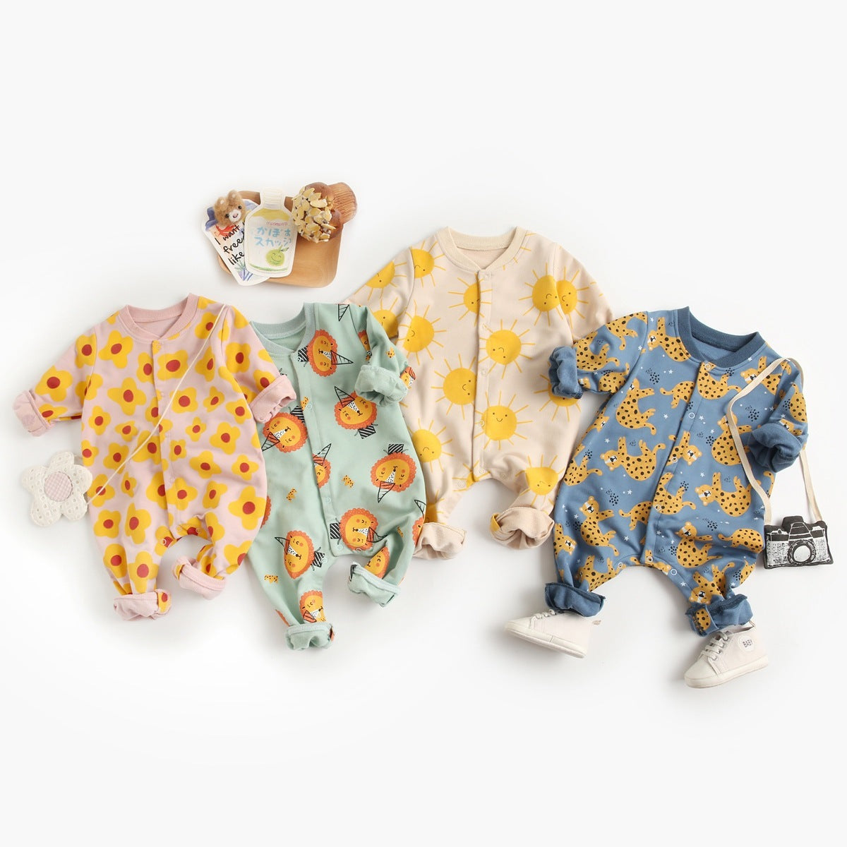 Jumpsuit Baby Clothing Cartoon Long Sleeve Romper - Long Sleeve Romper for Tiny Cartoon Casanovas