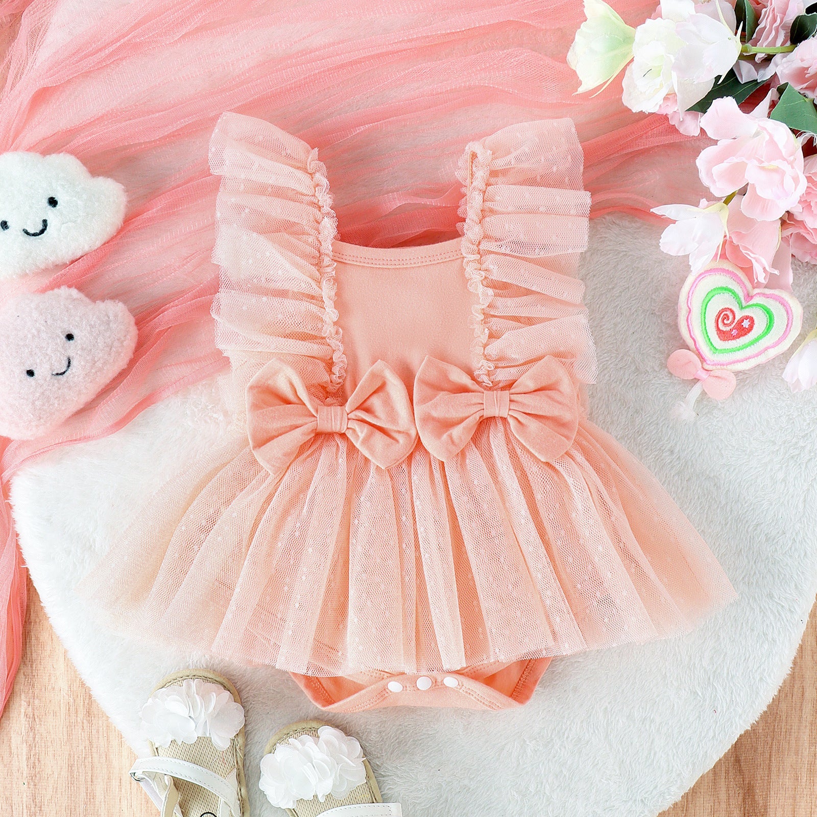 Jumpsuit Baby Net Skirt Princess Poris Dress Baby Skirt Baby Body Pants Jumpsuit - Jumpsuit Baby Net Skirt for Tiny