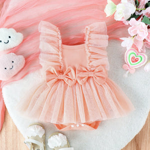 Baby Net Jumpsuit with Cotton Fabric for 0-18 Months - Skirt Tiny Trendsetters jumpsuit baby net skirt