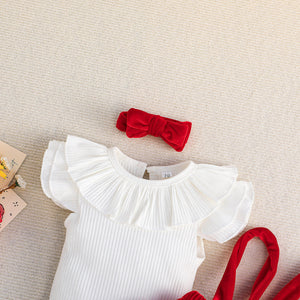 Cotton Shoulder Strap Jumpsuit and Skirt Set for Men Women - Suit Tiny Trendsetters jumpsuit shoulder strap skirt