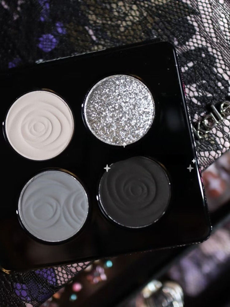 Kaleidos Greenhouse Series Lace Eye Shadow Plate in Black and Brown Tones - Teleplus kaleidos greenhouse series lace