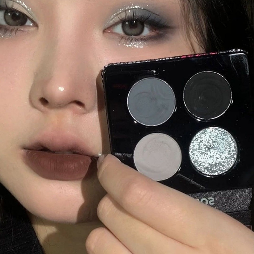 Kaleidos Greenhouse Series Lace Eye Shadow Plate in Black and Brown Tones - Teleplus kaleidos greenhouse series lace