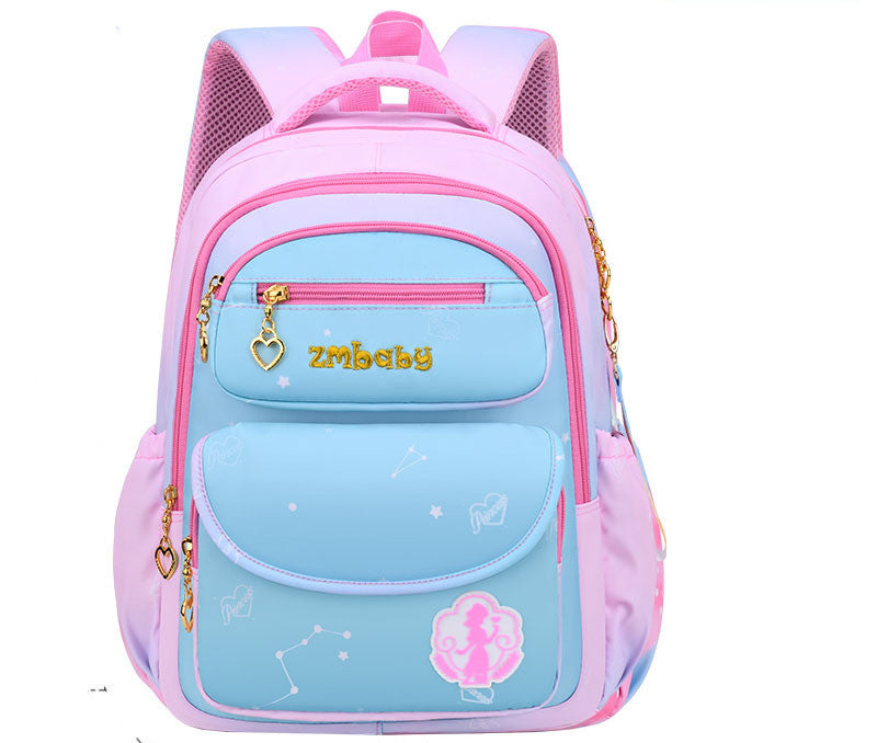 Kamida Primary School Schoolbag Female Sweet And Cute Gradient Backpack 1-3-6 Grade Large Capacity - Sweet Gradient