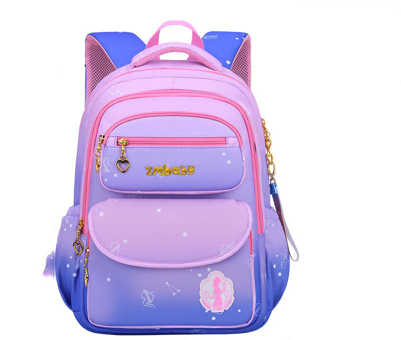 Kamida Primary School Schoolbag Female Sweet And Cute Gradient Backpack 1-3-6 Grade Large Capacity - Sweet Gradient