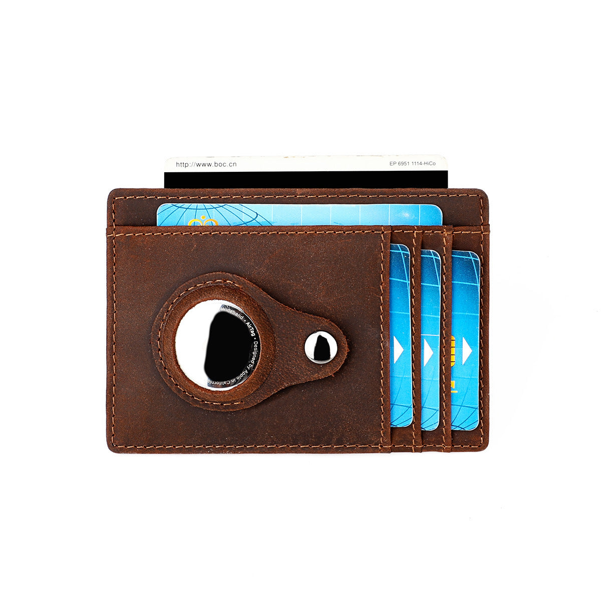 KB35 Brown Leather Anti-Theft Credit Card Wallet for Men and Women - Teleplus kb35 brown leather anti-theft credit card