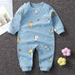 Keep Baby Warm Long Sleeve Romper - Keep Baby Warm Long Sleeve Romper Blue Elephant