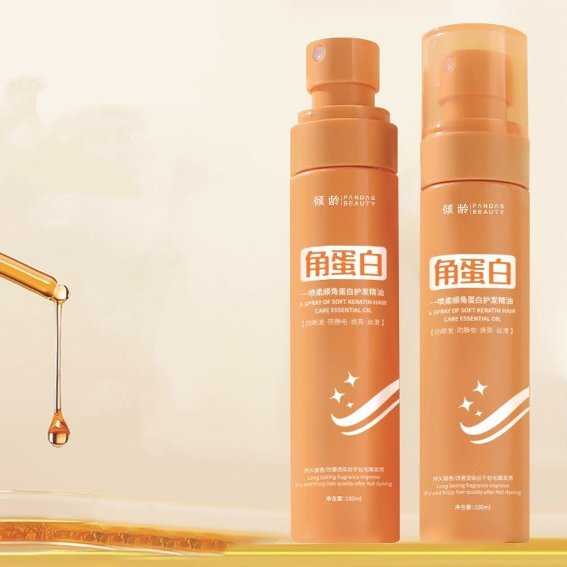 Keratin Hair Oil Spray to Improve Frizzy and Smooth Split Ends - Teleplus improve frizzy hair