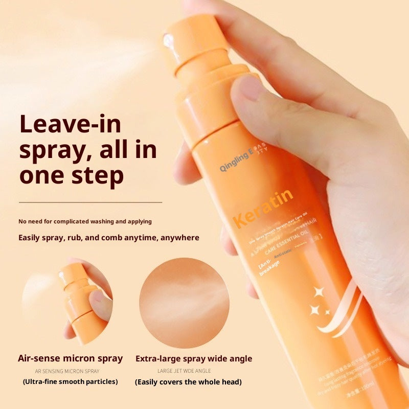 Keratin Hair Oil Spray to Improve Frizzy and Smooth Split Ends - Teleplus improve frizzy hair