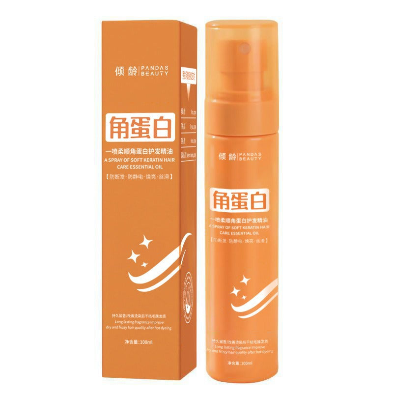 Keratin Hair Oil Spray to Improve Frizzy and Smooth Split Ends - Teleplus improve frizzy hair