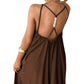 Khaki Dark Brown One-Step Sling Skirt for Women Casual Elegant Fashion - Teleplus