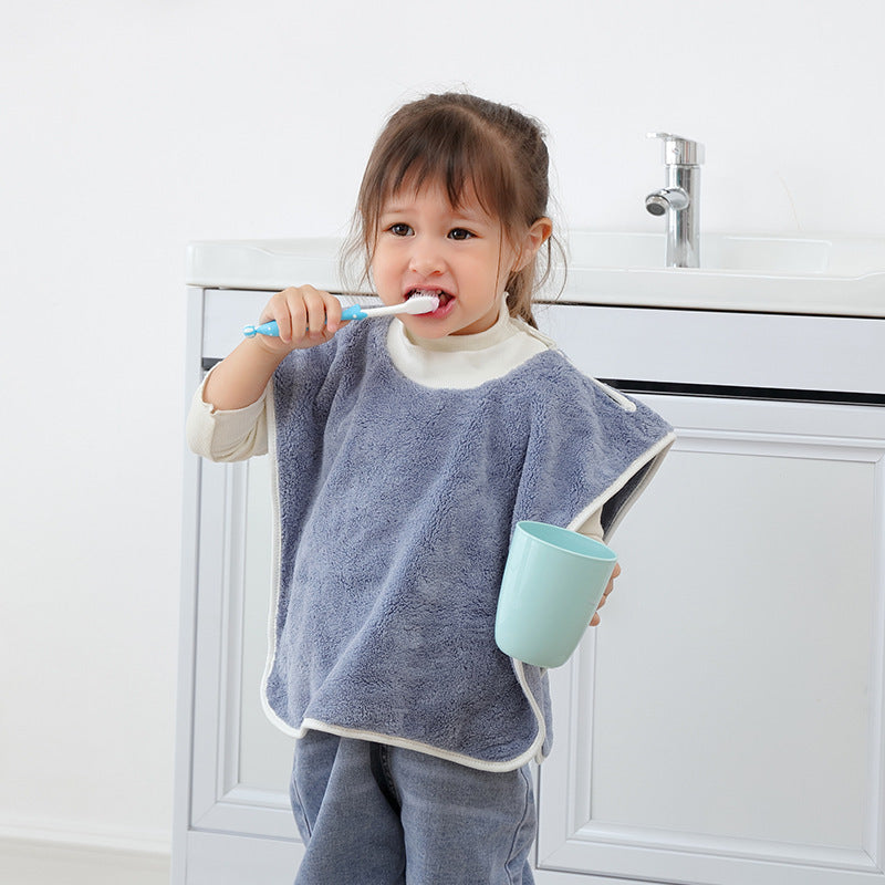 Khaki Light Green Dark Brown Gray Blue Pink Yellow Brushing Towel for United States - Tiny Teeth in Fun Colors united