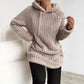Khaki Long Sleeve Hooded Pullover Raglan Sweatshirt Casual Korean Style - Teleplus long sleeve