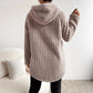 Khaki Long Sleeve Hooded Pullover Raglan Sweatshirt Casual Korean Style - Teleplus long sleeve