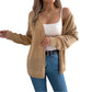 Khaki White Black Hollow Out Knit Cardigan Streetwear Hipster Sweater S-XL