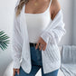 Khaki White Black Hollow Out Knit Cardigan Streetwear Hipster Sweater S-XL