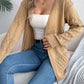 Khaki White Black Hollow Out Knit Cardigan Streetwear Hipster Sweater S-XL