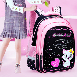 Kids School Cute Cat Print Backpack - Purr-fectly Cute Cat Print Backpack for Kids