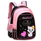 Kids School Cute Cat Print Backpack - Purr-fectly Cute Cat Print Backpack for Kids